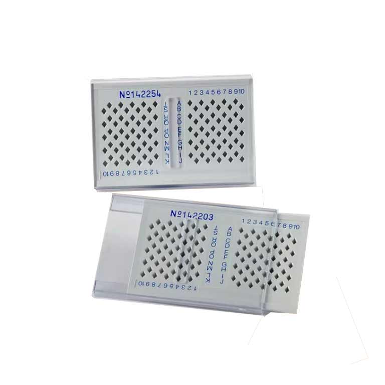 Grid storage box with identification number product photo Front View L