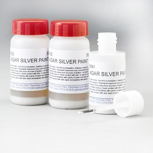 Silver paint diluent 100ml product photo Front View L