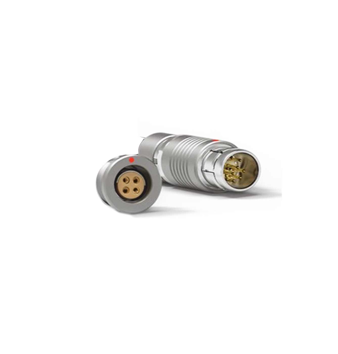 4-Pin Fischer Plug, female (59-EPF3053) - compatible with A1-208 product photo Front View L