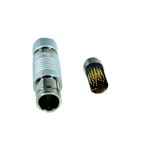 18-Pin Fischer Plug, male (59-PCP0001) - Compatible with A1-202 product photo Front View L