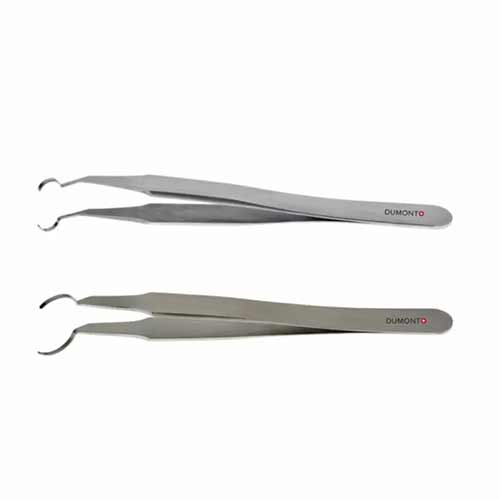 Dumont Tweezers - opening 1/4 - 3/8 inch product photo Front View L