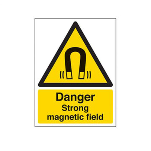 Safety Sign - Strong Magnetic Field vinyl (59-S4-111) product photo Front View L