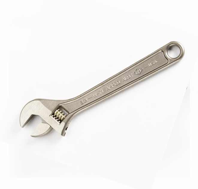 Non Magnetic Hand Tool - Adjustable Wrench 200mm (59-S7-101) product photo Front View L