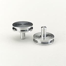 SEM Specimen Stubs Aluminium 12.5mm dia 3.2 x 6mm pin (Pack of 100) product photo Front View L