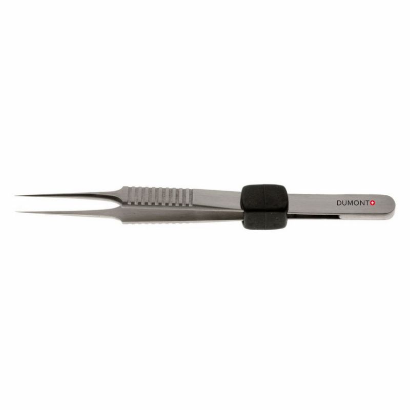 Dumont Tweezers 5 - with clamping ring product photo Front View L