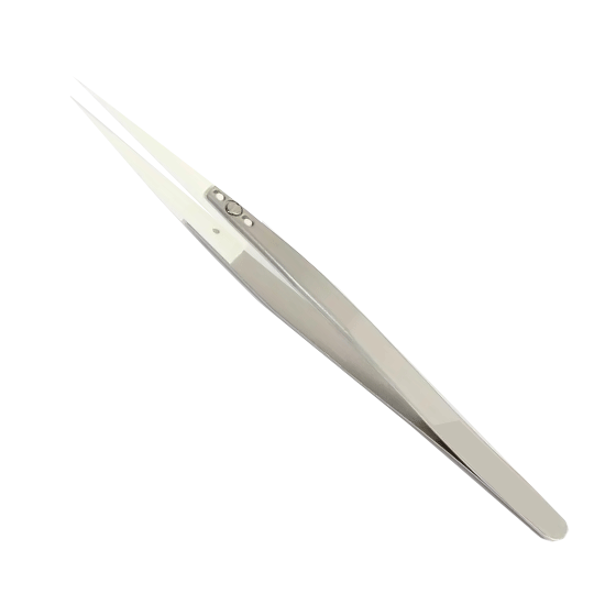 Ceramic Tipped Tweezers with straight, flat, round tips product photo