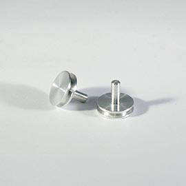 Aluminium pin stubs. Pack of 100 product photo Front View L