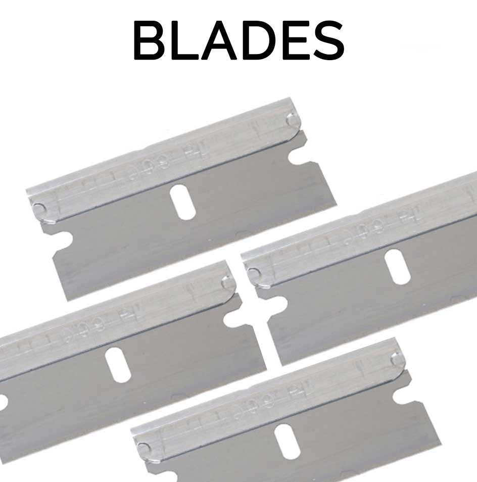 A range of blades for use in specimen preparation.