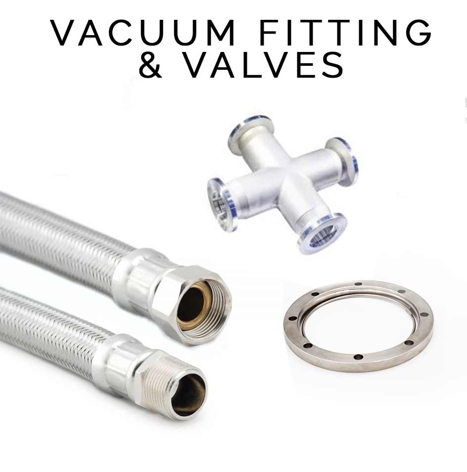 A range of vacuum fittings and valves