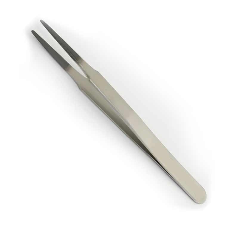 Diamond Coated Tweezers -  Straight, Flat Tips product photo Front View L