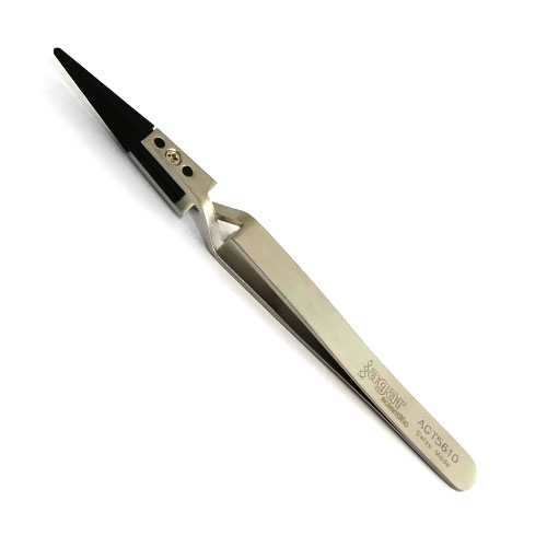 Carbon PEEK fibre replacement tip tweezers (AGT5610) product photo
