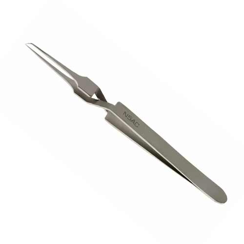 Dumont N5AC Stainless Steel Tweezers - 0.07 x 0.02mm Tip product photo Front View L