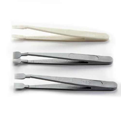 Plastic Tweezers with very thin flat tips, 115mm (AGT5230A) product photo