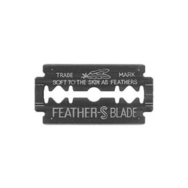 Feather Double Edge Carbon Steel Blades Pk10 product photo Front View L