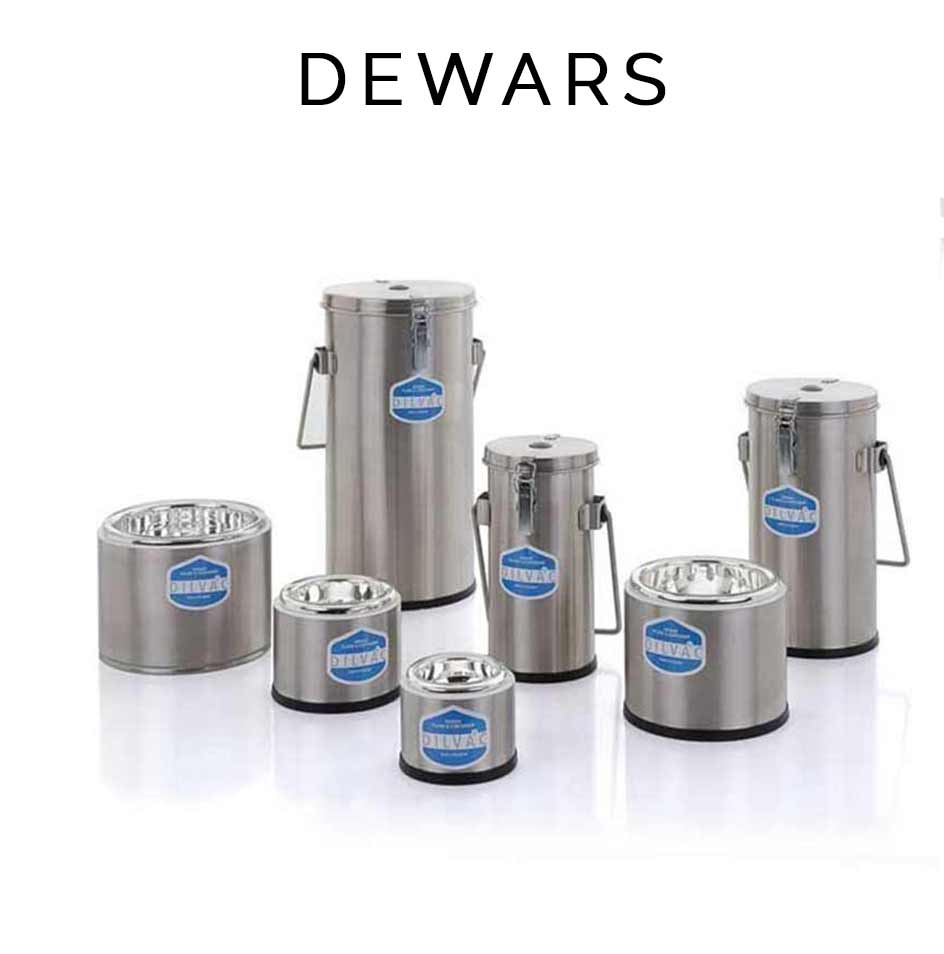 A range of rust and corrosion resistant Dewars with cushioned bases