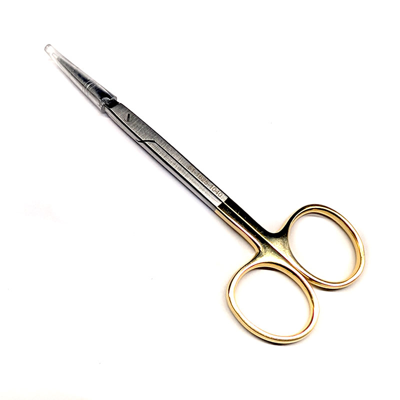 Carbon Steel Iris Scissors with straight carbide blades product photo