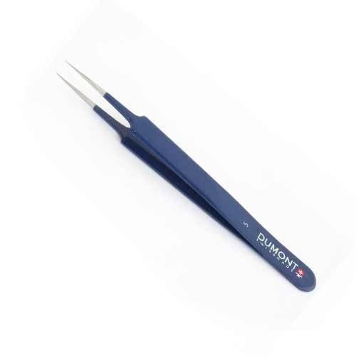 Dumont N5 Electronic Tweezers - 0.06 x 0.10mm tip product photo Front View L