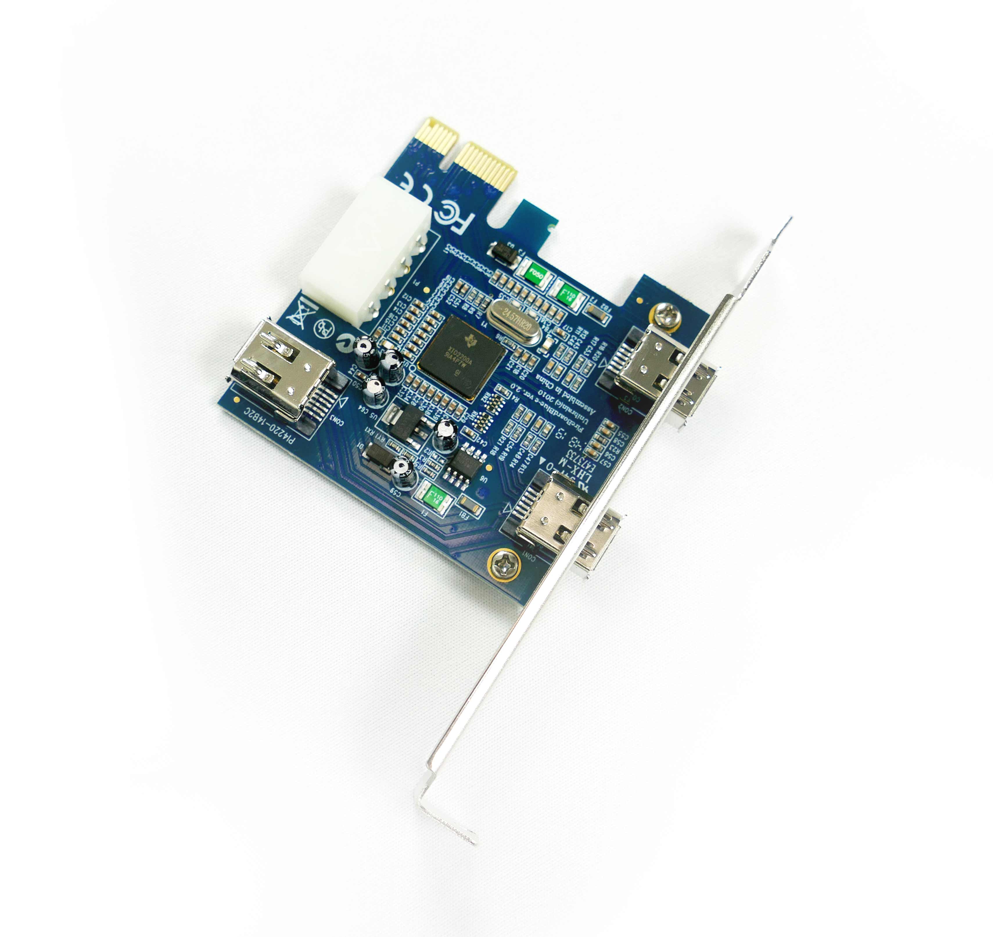 IEEE 1394 2 PORT PCI EXPRESS product photo Front View L