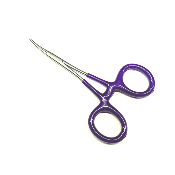 Haemostatic forceps with curved non-serrated edge and plastic coated handles product photo