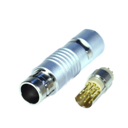 10-Pin Fischer Plug Compatible with A1-216 (Male contacts) product photo Front View L