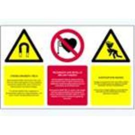 Safety Sign - Strong Magnetic Field, Pacemaker and Asphyxiation (vinyl) product photo