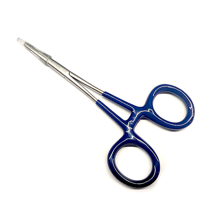 Haemostatic forceps with straight serrated edge and plastic coated handles product photo
