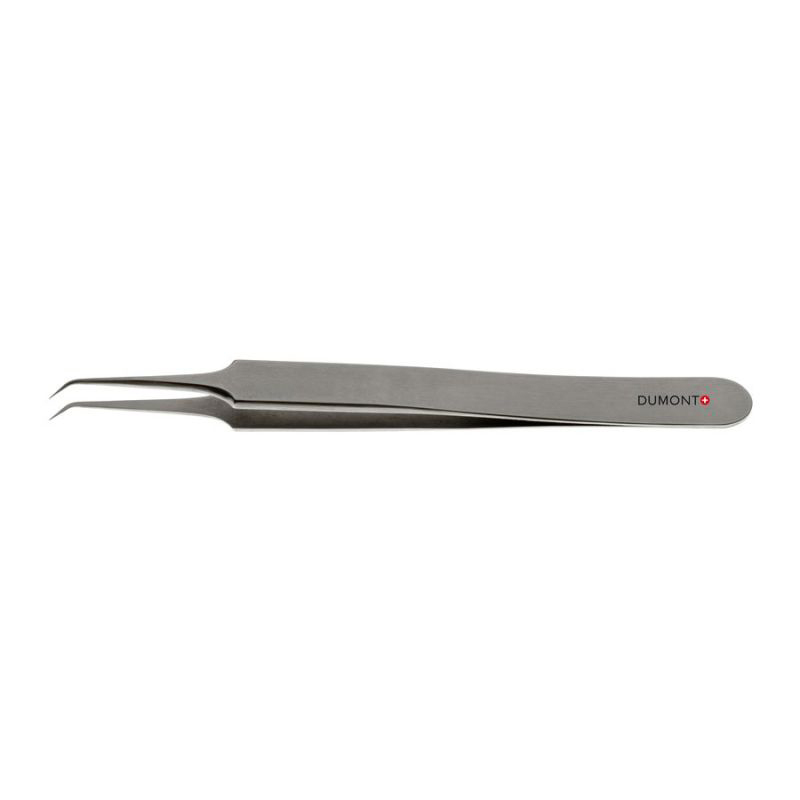 Dumont HP Tweezers 5/45 - Stainless Steel (0.10 x 0.06mm tip) product photo Front View L